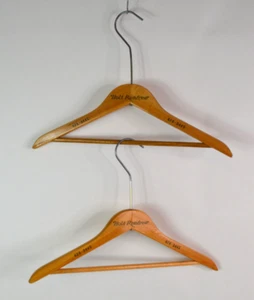 Vintage Wood 16" Holt Renfrew Coat Hangers Set of Two - Bild 1 von 8