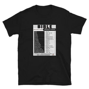 Bibel Notnummern 911 Schrift T-Shirt - Bild 1 von 6