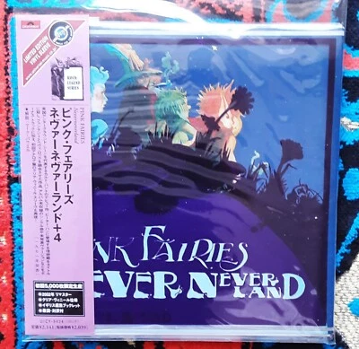 THE PINK FAIRIES 'NEVER NEVERLAND' JAPAN ROCK LEGENDS CD LTD EDIT VINYL SLEEVE  - Imagem 1 de 2