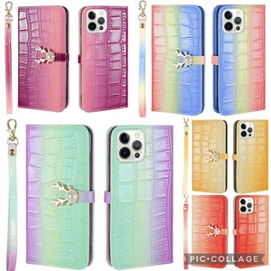 IPhone 12 Pro Max Crocodile Pattern Leather Wallet Slot Flip Mobile Cover - Picture 1 of 6