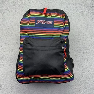 Mochila escolar para computadora portátil Jansport JS0A47LW Cross Town de 15" rayas arco iris - Imagen 1 de 21