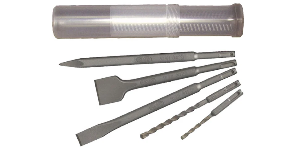 FAMEX 8392-5 SDS PLUS Bohrer Meißel Satz Flachmeißel Spitz Spat Hammer GERMANY - Bild 1 von 1