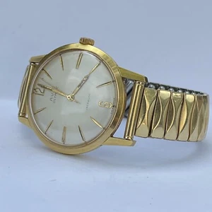 Herren Vintage Arbeitsmechanische Armbanduhr Aufziehuhr AVIA 10k vergoldet - Bild 1 von 18