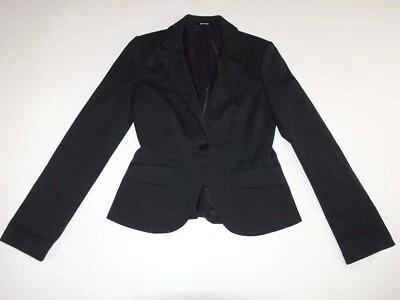 Chaqueta Blazer Express Para Mujer 1 Botón Talla 0 Negro Traje Abrigo Forrado Foto 1 de 4