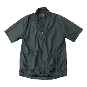 Walter Hagen Hydro Halt 1/4 Zip Windbreaker Mens Small Black Gingham Golf Casual - Picture 1 of 17