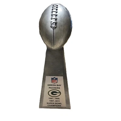 SPEEDY AWARDS GREEN BAY PACKERS 4 TIME SUPER BOWL CHAMPIONS 15" LOMBARDI STYLE FOOTBALL TROPHY