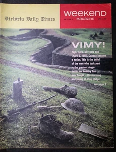 Victoria Daily Times Weekend Magazine Apr 1, 1967 VIMY!, George Vanier - Picture 1 of 2