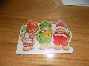 Vintage Mary Hamilton Christmas Bears Greeting Card Teddy Hallmark - Picture 1 of 6