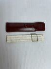 Vintage Frederick Post Co 1444K 6" Slide Rule Ruler & Leather Case HEMMI Japan