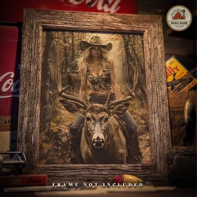 Dream Buck Whitetail Deer Art Print Antlers Sheds Bow Hunting Cabin Wall Decor - Image 1 of 4