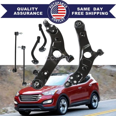 NOVO Kit de Extremidade de Braços de Controle Inferiores Frontais para 13-14 Hyundai Santa Fe XL - Imagem 1 de 4