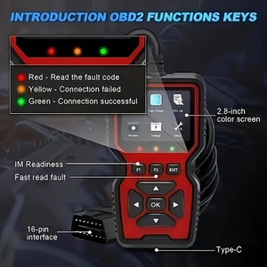 Powerful Portable OBD2 Scanner for Car - Live Data & Fault Code Reading Tool - Picture 1 of 9