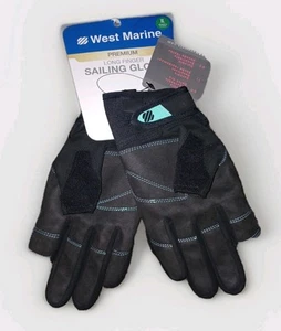 Guantes de vela premium para mujer dedo largo XL negros + gamuza espuma de mar nuevos - navegación - Imagen 1 de 9