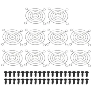 10Stk 60mm Lüftergitter Metall Ventilator Grill Abdeckung Silber Ton - Bild 1 von 5
