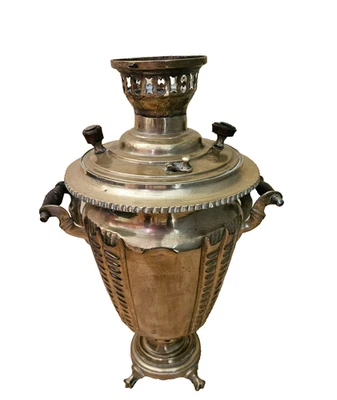 ANTIGA URNA DE CHÁ ANTIGA RUSSA IMPERIAL SOVIÉTICA TULA BRONZE BATASHEV SAMOVAR - Imagem 1 de 4