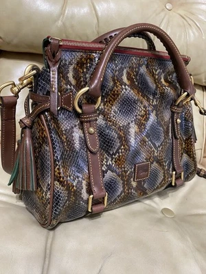Cartera Dooney & Bourke Python *LEER* Borlas de Cuero Punto Florentino Foto 1 de 4