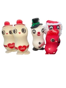 Lote De Colección Fun-World 5.5” Papá Noel San Valentín Muñeco de Nieve Figura Google Eyes Rojo - Imagen 1 de 6