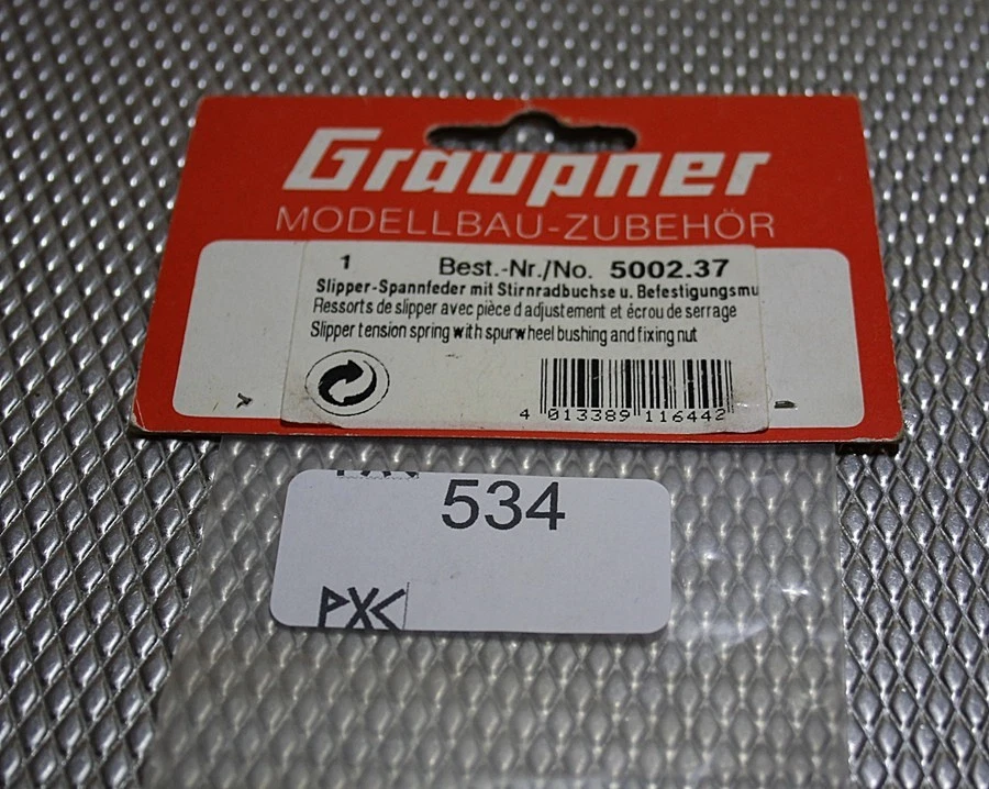 Graupner Radicator 1:10 Slipper- Spannfeder mit Stirnradbuchse 5002.37 Neu OVP - Bild 1 von 1