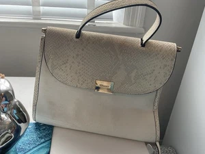 Dune Gold And Cream Shoulder Bag With Strap and snakeskin effect top - Picture 1 of 10