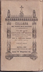 XX215-VITA DI S.GIOVANNI DE BRITTO DI G. BOERO-MONZA 1856 - Picture 1 of 2