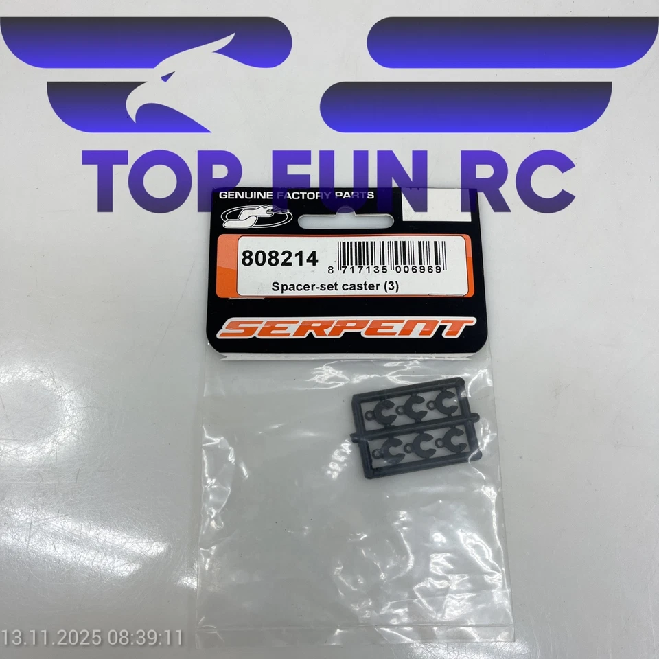 SERPENT 808214 SPACER-SET CASTER (3) FOR 710-960 MODELS 1/10 SCALE CARS - Image 1 of 1
