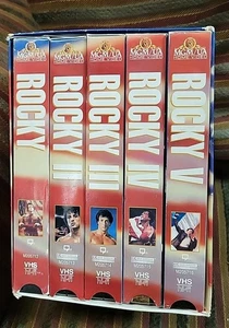 Rocky VHS Box Set 1 2 3 4 5 Sylvester Stalone 80s Boxing Movie Anniversary  - Picture 1 of 5