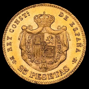 Alfonso XII 25 Pesetas (g) 1881(81) Madrid MS·M MS63 - Picture 1 of 4
