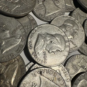 FULL DATES Roll of 20 $10 Face Value 90% Silver Franklin Half Dollars - Picture 1 of 2