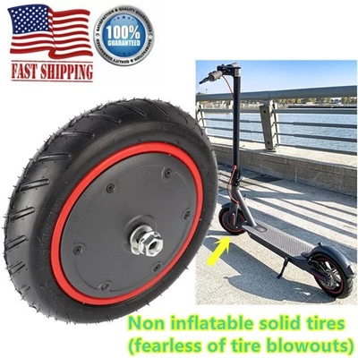 Front Hub Motor Wheel Solid Rubber Tyre for Xiaomi M365Pro Electric Scooter 8.5" - Image 1 of 4