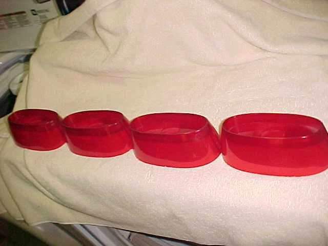  FOUR NORS 1958 Ford Station Wagon Tail Lamp Lens Lenses Replaces B8A-13450-B1 Foto 1 de 1