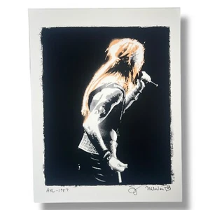 Axl Rose 1987 GNR Photograph Screen Print by Mark Weiss & Steve Lacy Signed - Picture 1 of 5