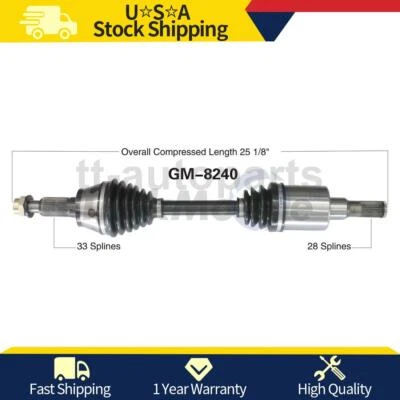 Eje delantero izquierdo CV eje articulado para Hummer H3T 2010 2009 Foto 1 de 2