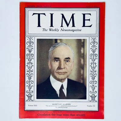 Time Magazine April 17,1933 Secretary of State - Image 1 of 4