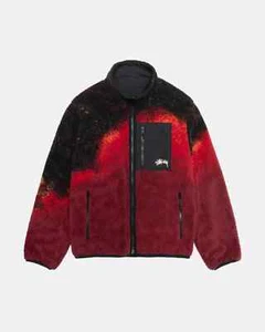 Stussy SHERPA REVERSIBLE JACKET LAVA size MEDIUM - Picture 1 of 15