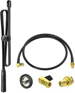 Antenne tactique pliable CS double bande Bingfu VHF UHF 18 pouces SMA avec câble de 1 m - Photo 1/12