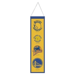 Golden State Warriors NBA Heritage Banner Embroidered Wool 8" X 32" - Picture 1 of 1