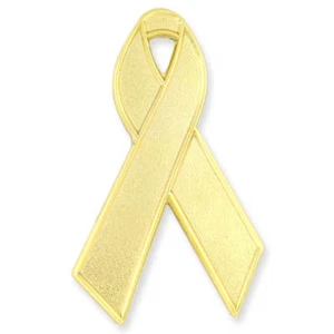 Pin de solapa de cinta de conciencia dorada de PinMart - Imagen 1 de 3