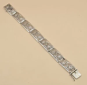 Antikes Armband aus 835er Silber vergoldet | Filigran | Meisterpunze W•N 19,5 cm - Bild 1 von 7
