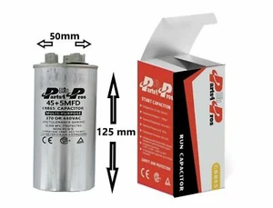 45+5 45/5 uF MFD 370-440 V VAC condensador de doble funcionamiento motor de alta calidad CBB65-R - Imagen 1 de 2