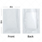 Multi-Size Matte Foil Mylar Front White Back Clear Flat Zip Lock Pouch Bag