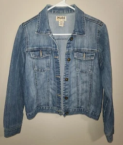 EUC GIRLS MUDD DENIM JEAN JACKET SIZE XL 16 - Picture 1 of 3