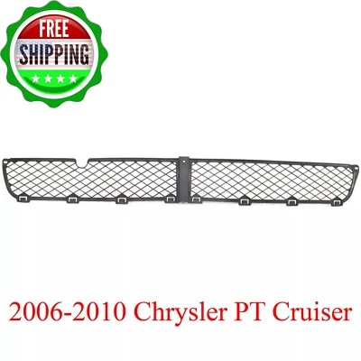 New Bumper Grille Front Center For 2006-2010 Chrysler PT Cruiser Black Plastic Foto 1 de 4
