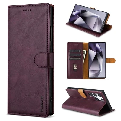For Samsung Galaxy S25 S24 S23 S22 Magnetic Flip Stand Leather Wallet Case Cover - Image 1 of 4