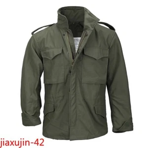 American M65 Military Herren Jacke US Army Vietnam Field Coat Grün OG107 Replica - Bild 1 von 20