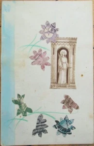 Sello postal macerado 1920 arte original francés postal, religioso St. Barbe - Imagen 1 de 1