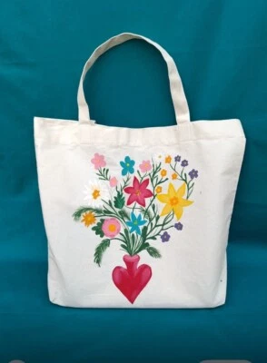 Hand Made Embroidered Shoulder Bag Unique Style Very Top Best Quality Cotton - Image 1 of 4