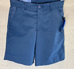 Nautica Boys' School Uniform Flat Front Shorts, Sz 12 Navy Blue NWT - Picture 1 of 4