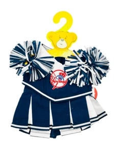 Build-A-Bear MLB New York Yankees Baseball Cheerleader Outfit w/ Pom Poms NWT - Picture 1 of 8