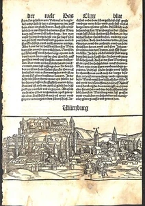 Antique map, Schonsperger/Schedel, 1496, Wurtzburg - Picture 1 of 1
