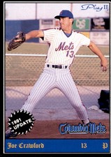 1992 Columbia Mets PLAY II #39 Joe Crawford Hillsboro Ohio OH Baseball Cardd